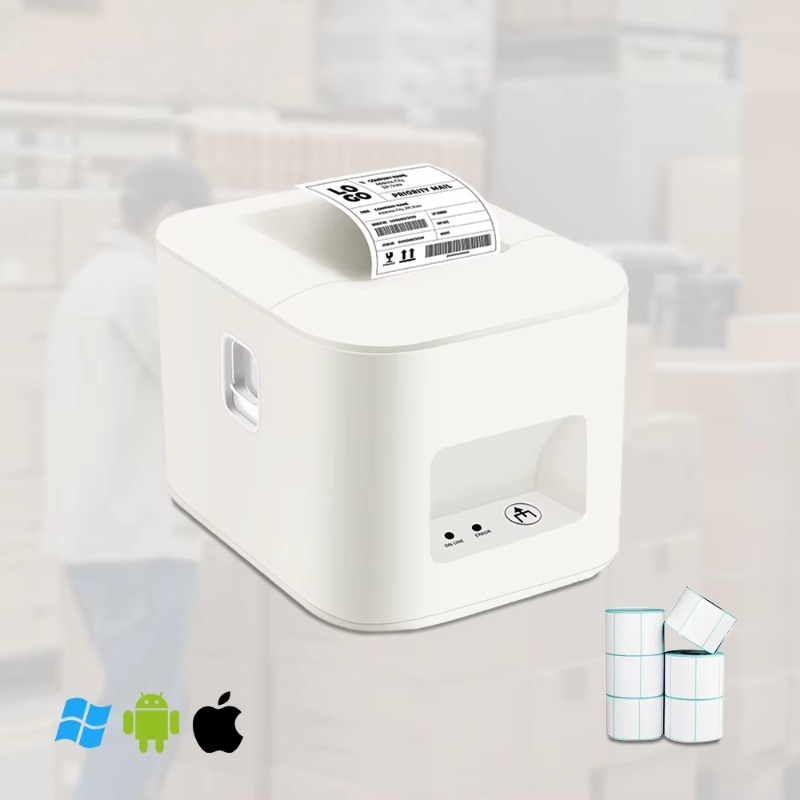 Barcode Printer - 58mm 2インクレス小型ミニPOS Bluetooth対応 バーコードステッカー包装ラベルプリンター