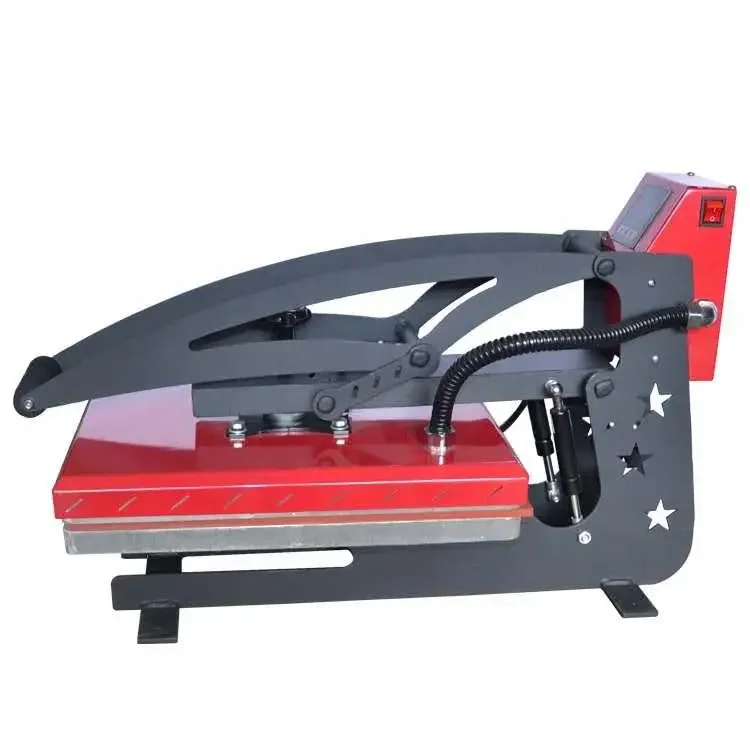 Commercial Fabric Printing Machine - 手動高圧熱プレス機 シングルステーションフラットベッドプリンター Tシャツ生地衣類印刷用 PY