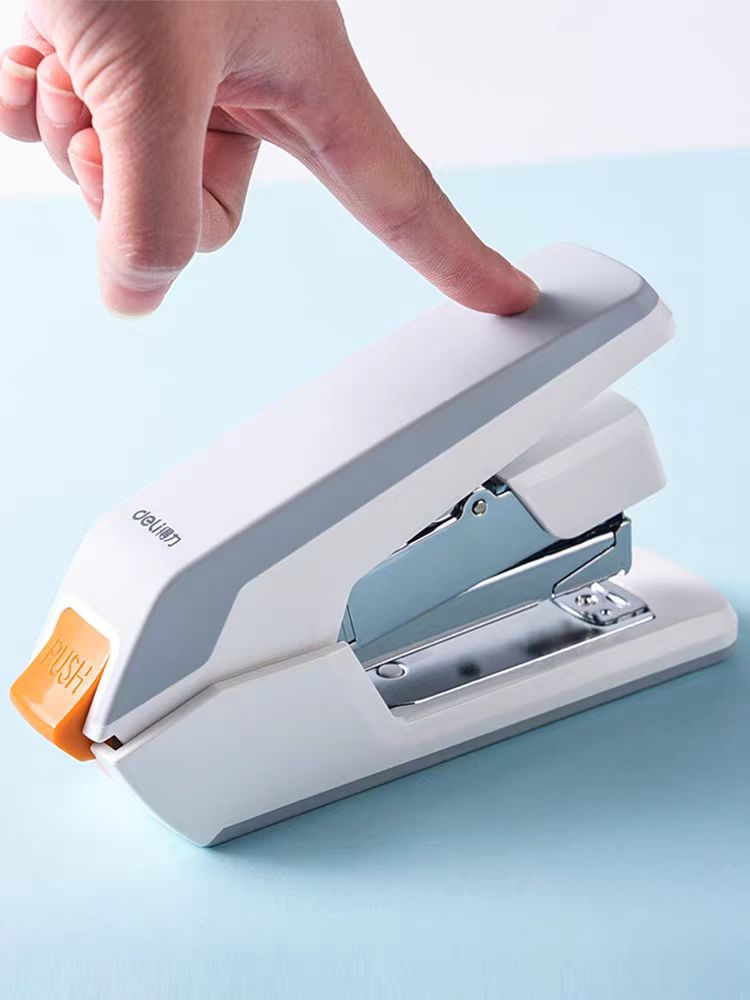 Stapler Heavy Duty - Deli 簡単デスクトップホッチキス、40 枚の容量、ワンフィンガータッチホッチキス、人間工学に基づいた高耐久ホッチキスを簡単にロードできます