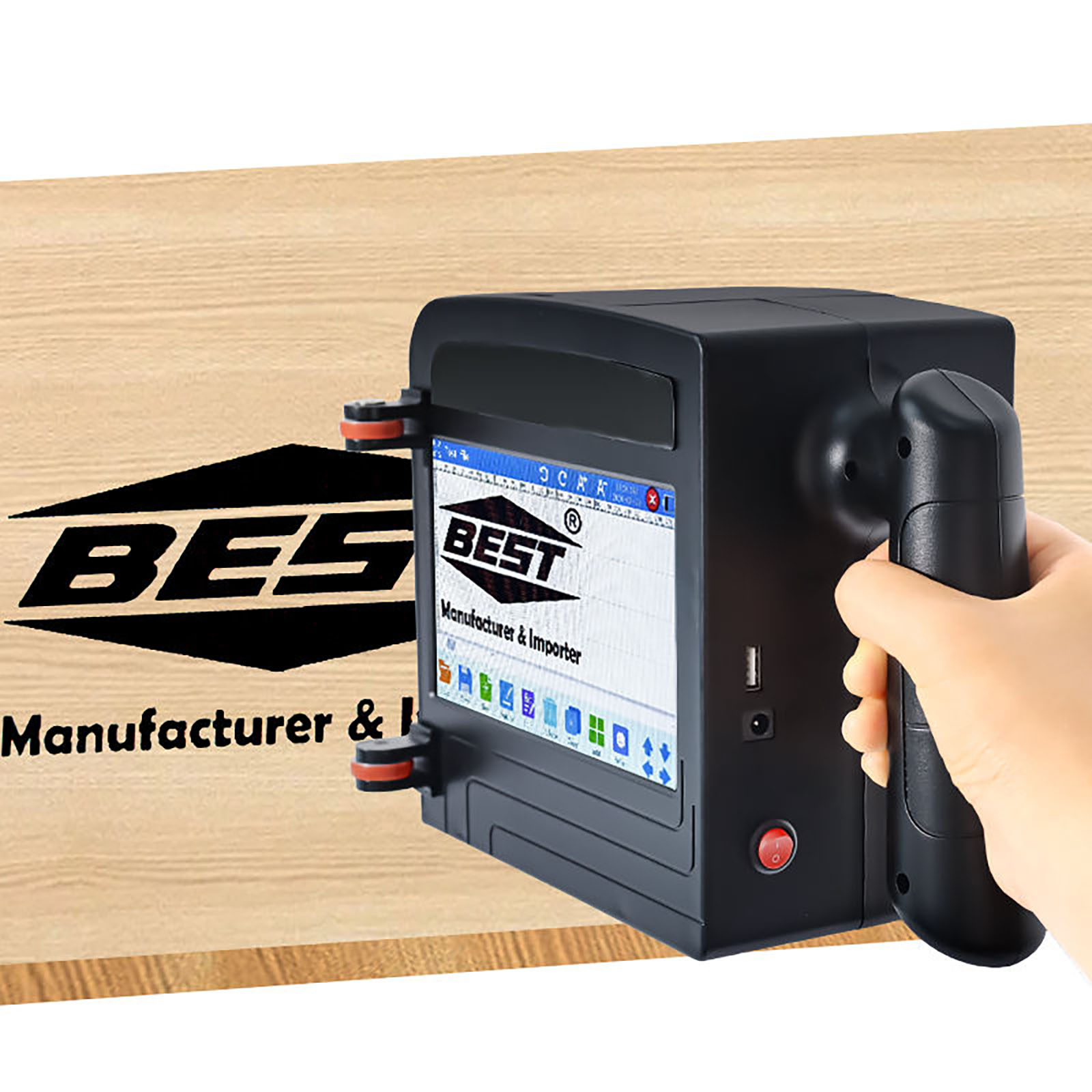 ZM-C100 10cm ポータブルハンドヘルドインクジェッ - Barcode Printer のレビューと価格