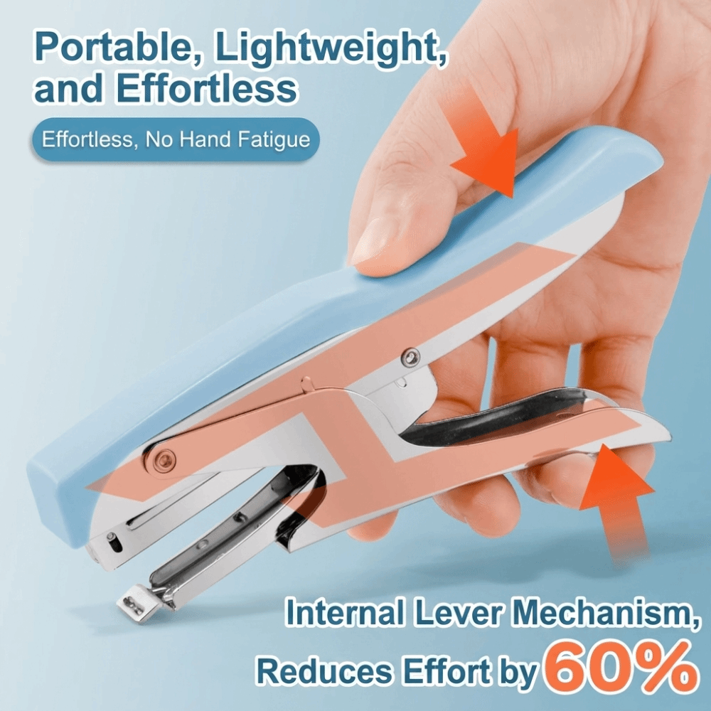 レバー式金属製ハンドヘルドステープラー省力ヘビーデューティー - Stapler Heavy Duty のレビューと価格