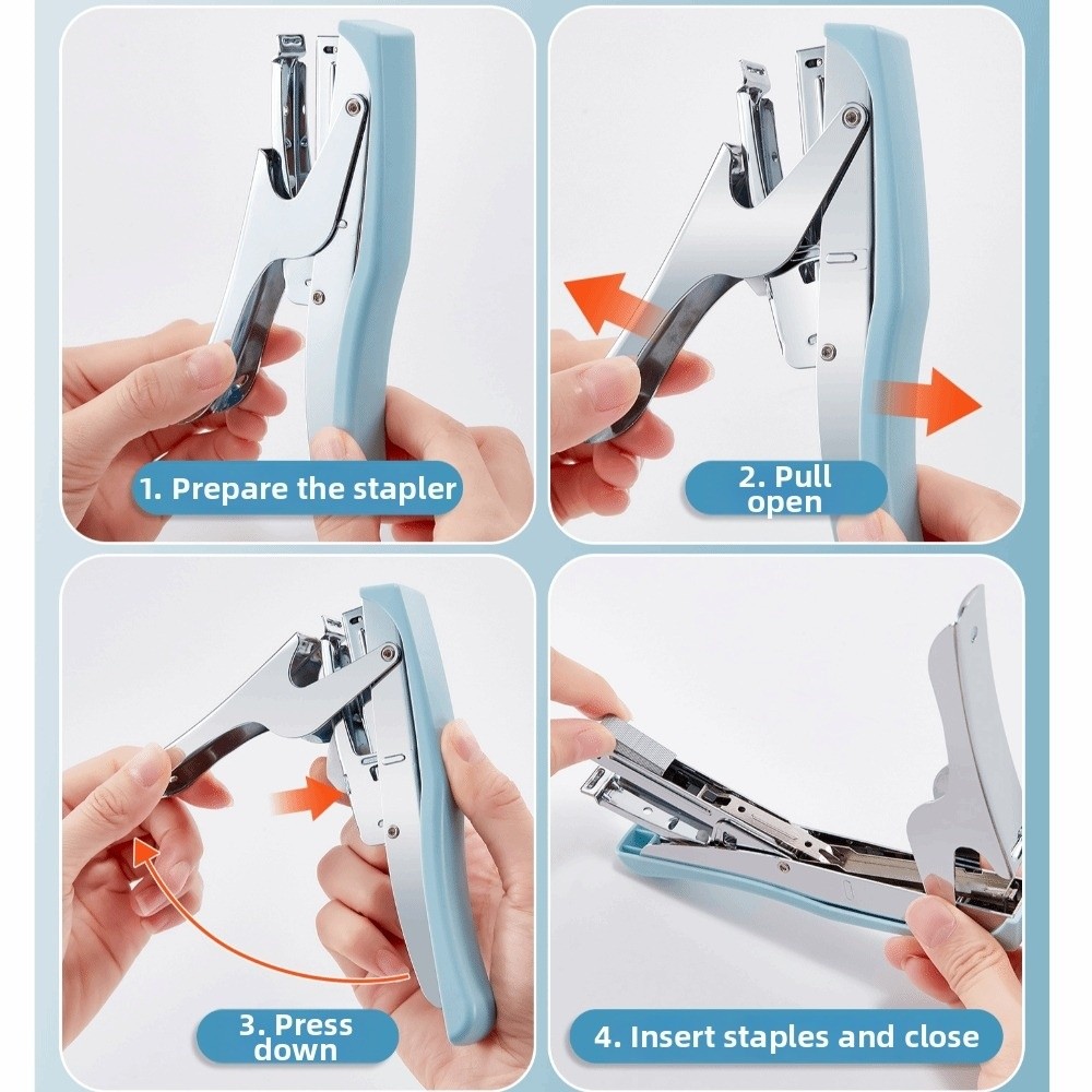 レバー式金属製ハンドヘルドステープラー省力ヘビーデューティー - Stapler Heavy Duty のレビューと価格