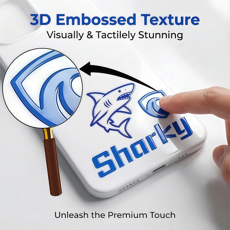 50枚入り、オリジナルデザインのステッカー、ロゴ入り、3D  - Label Maker のレビューと価格